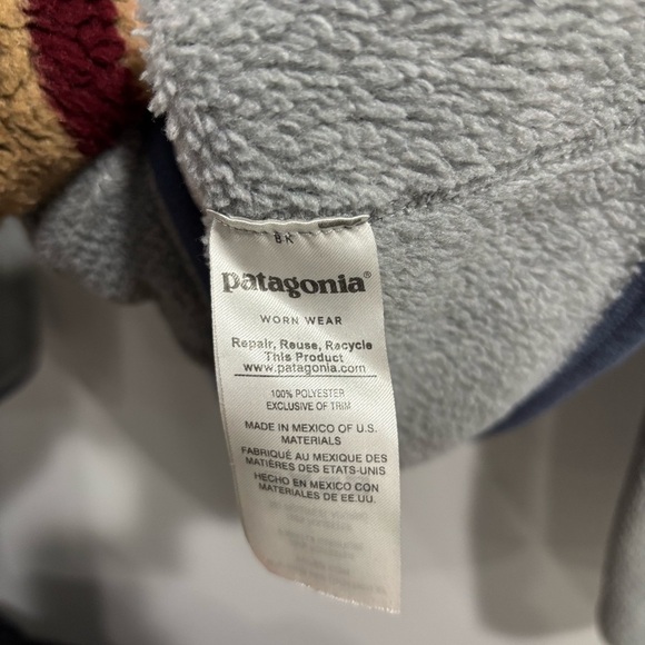 PATAGONIA  RE-TOOL  SNAP-T PULLOVER FLEECE MARSUPIAL JACKET GRAY WOMENS SMALL - Picture 4 of 7